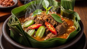 Garang Asem Daging Kudus: Kuah Belimbing Wuluh Daun Pisang