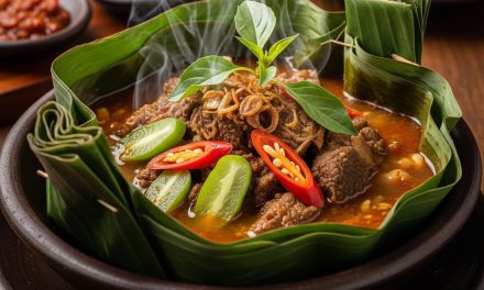 Garang Asem Daging Kudus: Kuah Belimbing Wuluh Daun Pisang