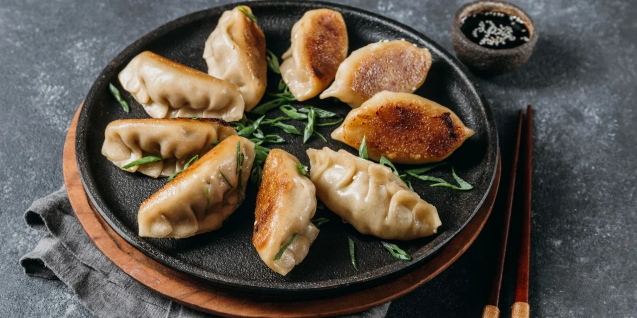 Jiaozi Kukus Tiongkok: Pangsit Daging Dan Kol Berbalut Cuka